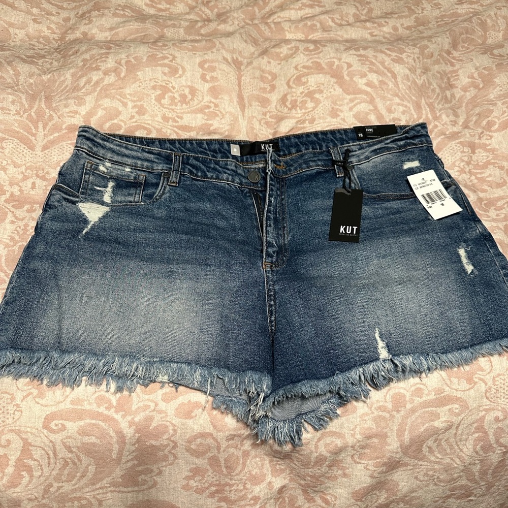 Kut from the Kloth High Rise Jane Short Women's Blue Denim Shorts